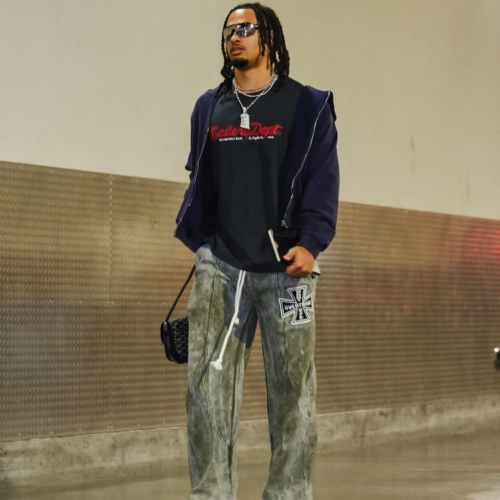 Webbed Cross Sweatpants - Earth Wash
