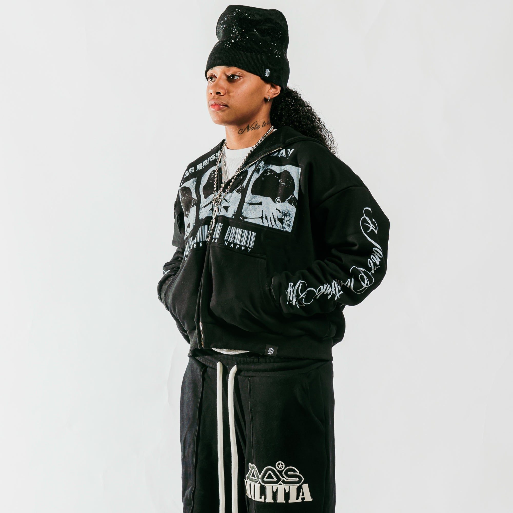Brighter Days Zip Up - Black