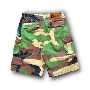 Denim Cargo Shorts - Camo