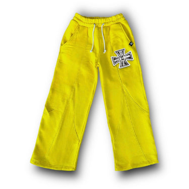 Webbed Cross Sweatpants - Yellow