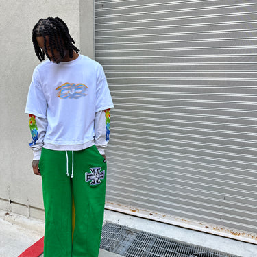 Webbed Cross Sweatpants - Green