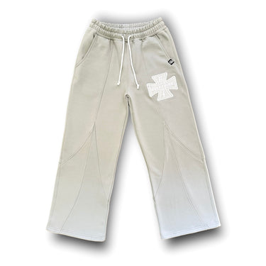 Webbed Cross Sweatpants - Silver