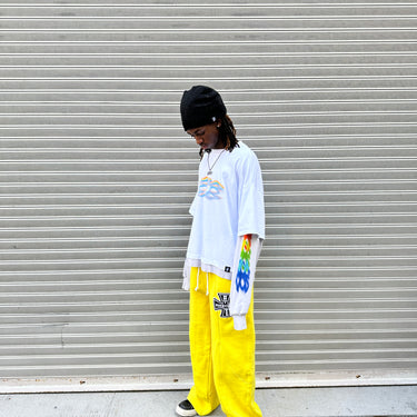 Webbed Cross Sweatpants - Yellow