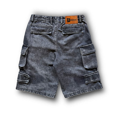 Denim Cargo Shorts - Acid Wash