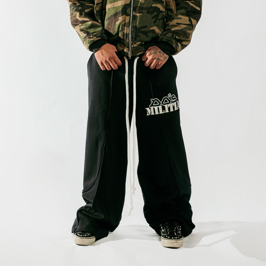 Militia Webbed Sweats - Black