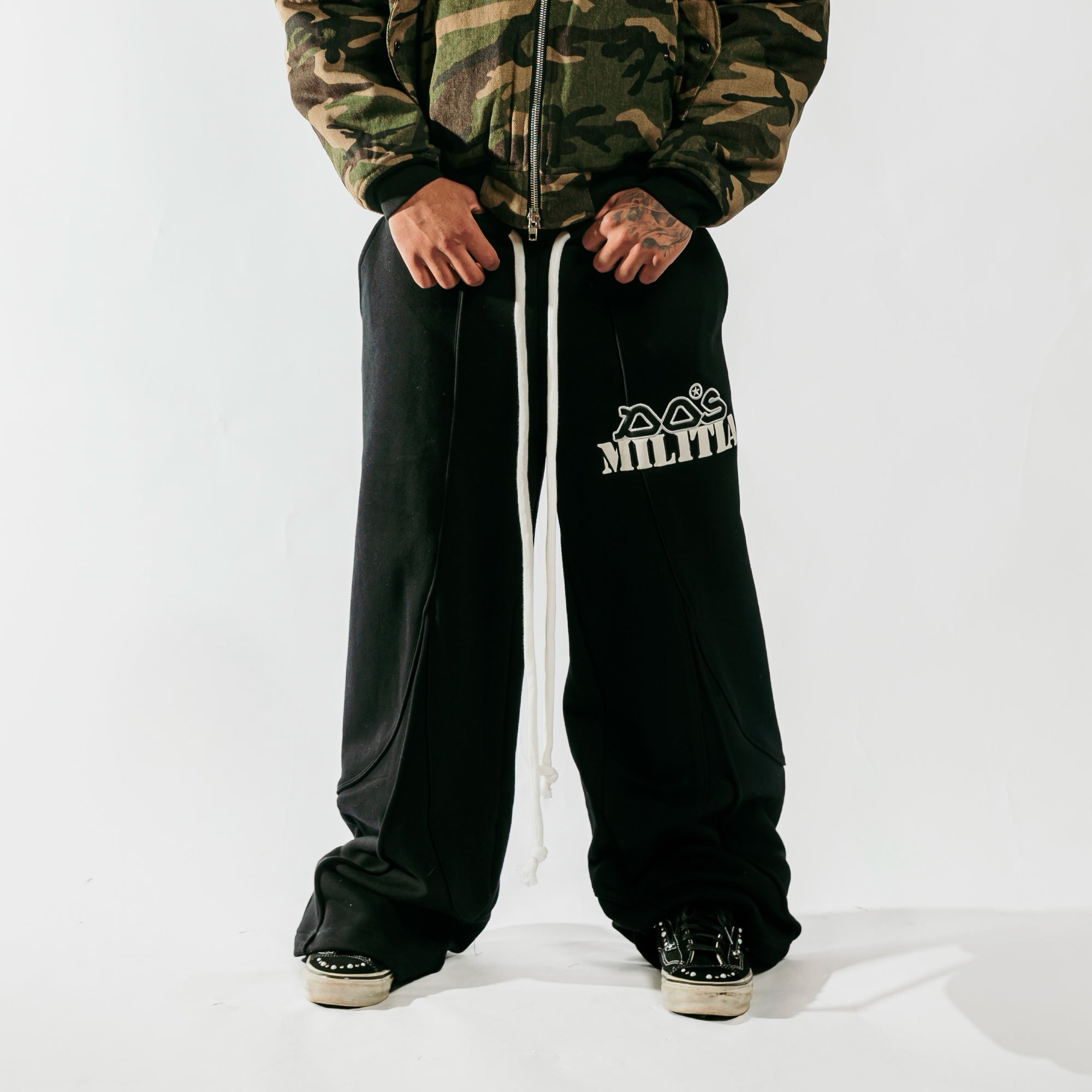 Militia Webbed Sweats - Black