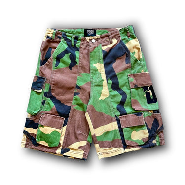 Denim Cargo Shorts - Camo