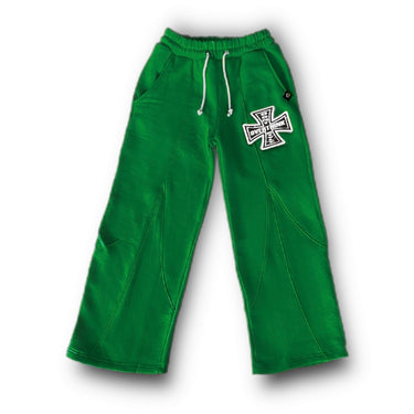 Webbed Cross Sweatpants - Green