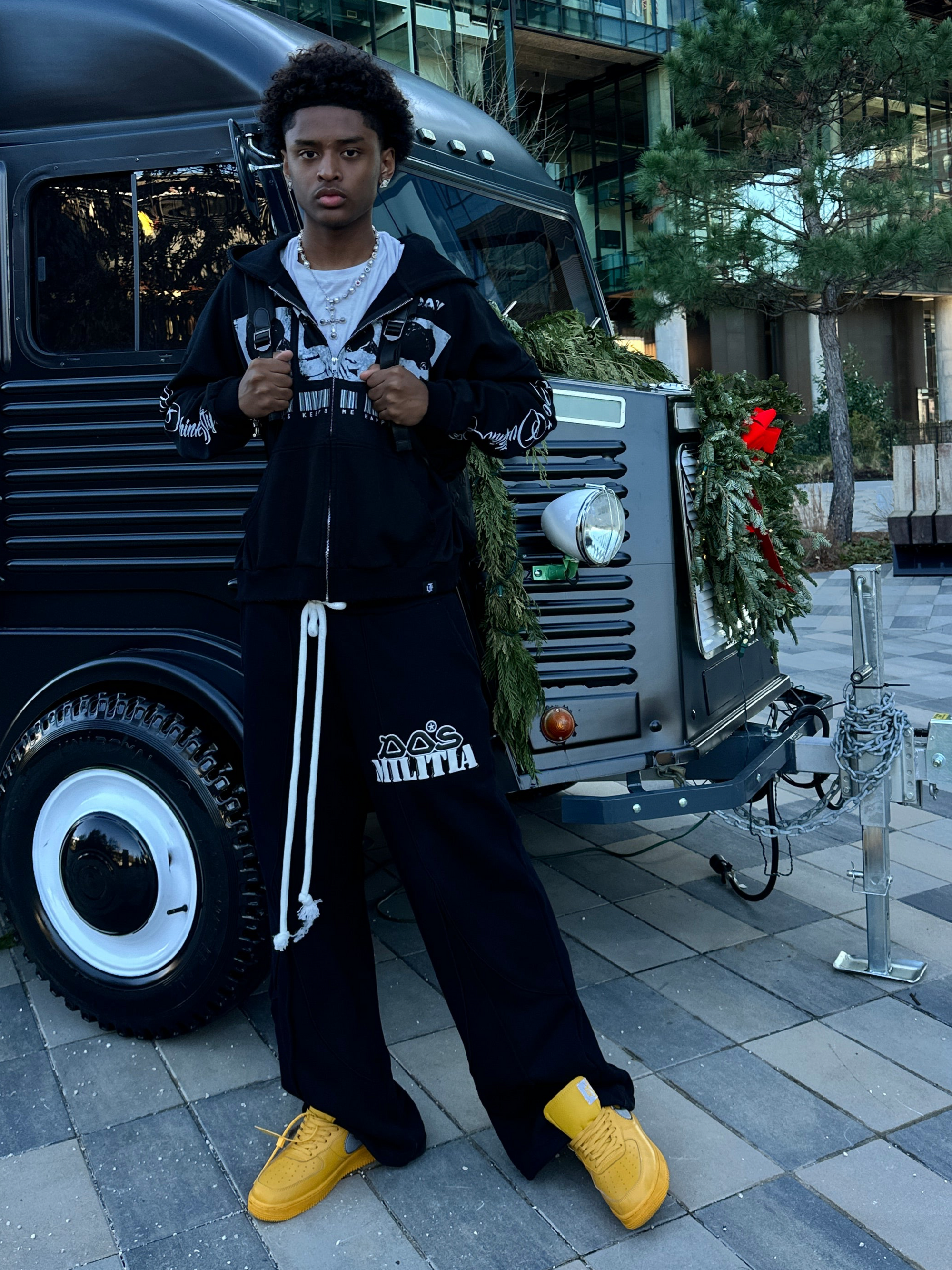 Brighter Days Zip Up - Black