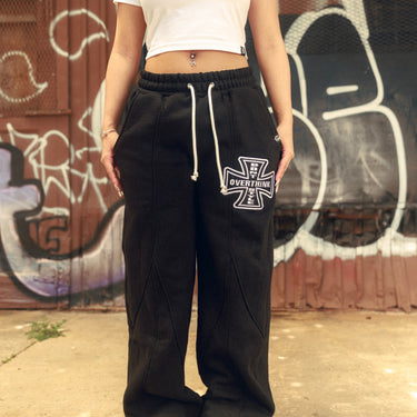 Webbed Cross Sweatpants - Black