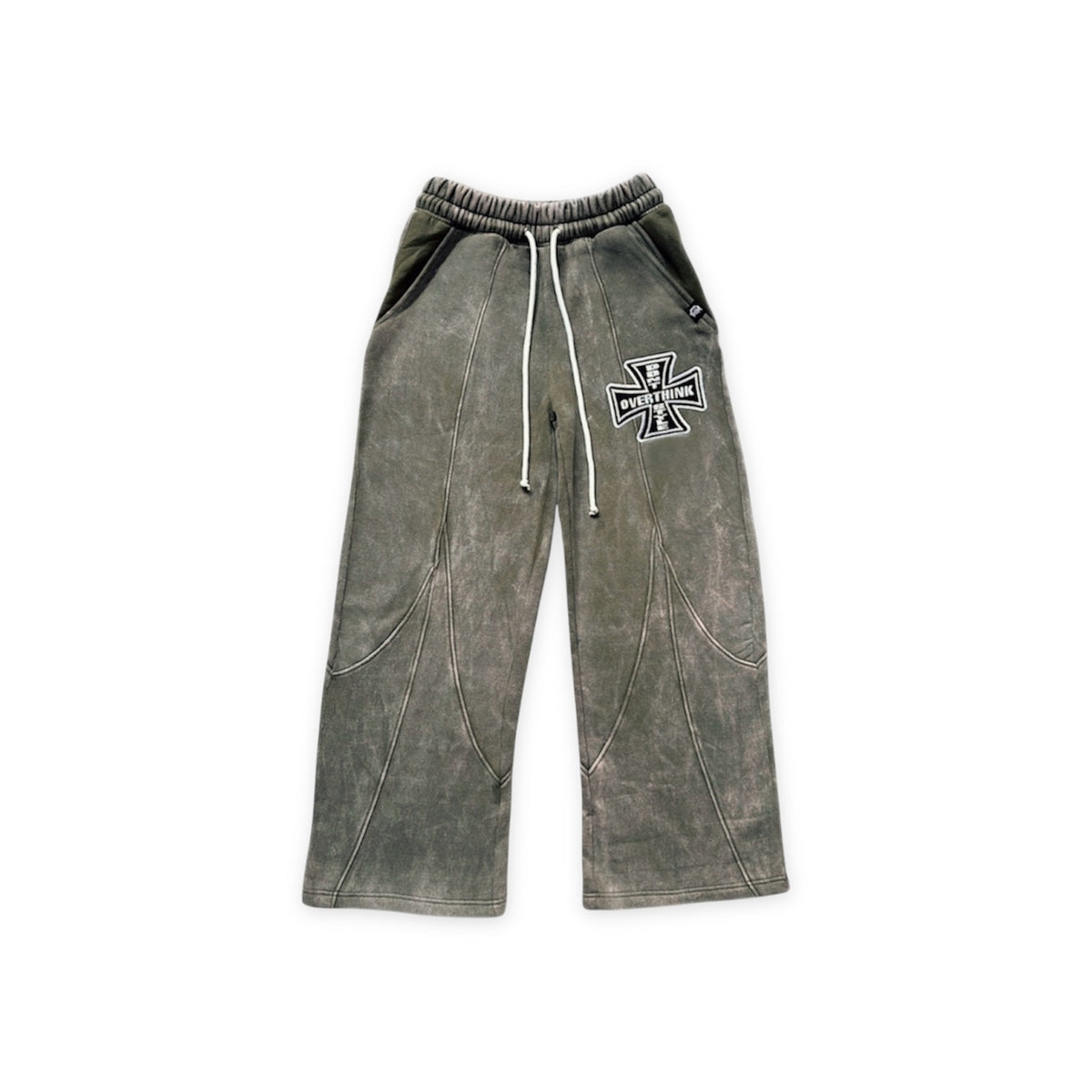 Webbed Cross Sweatpants - Earth Wash