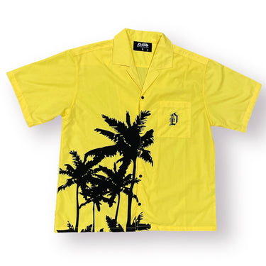 Palm Tree Beach Shirt - Yellow/Black