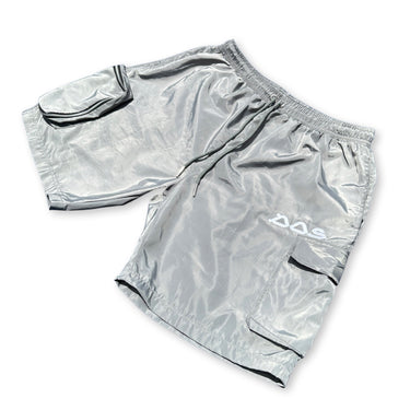 Nylon Cargo Shorts - Platinum